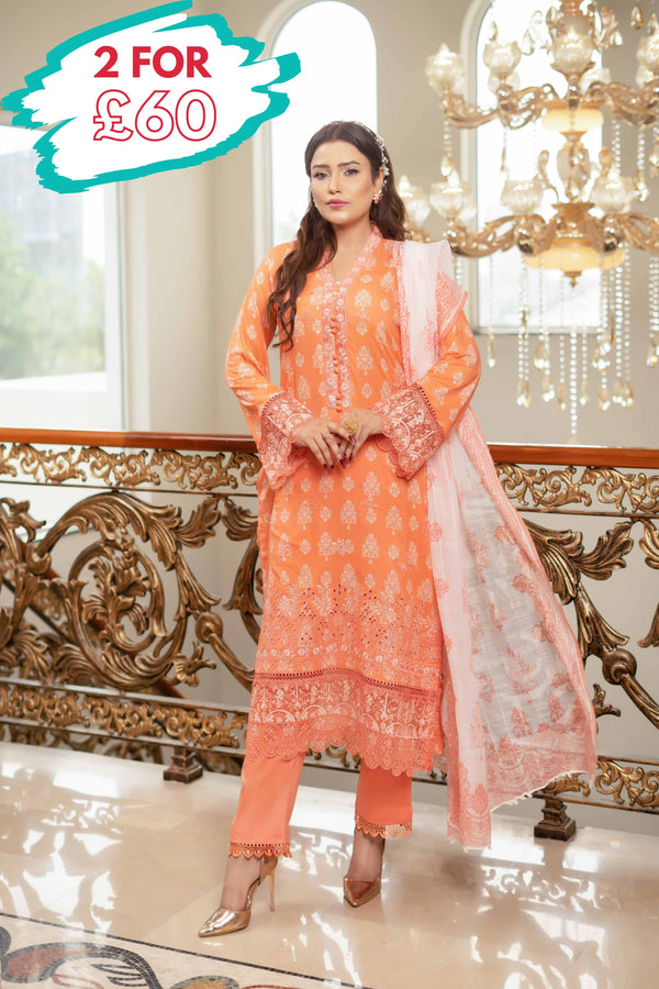 Munira Embroidered Lawn 3 Piece Suit MUN669