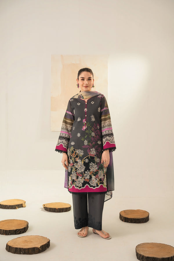 Amal Embroidered Lawn 3 Piece Suit ALL154