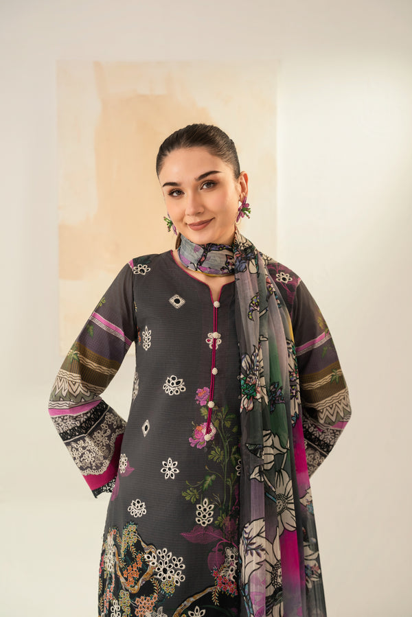 Amal Embroidered Lawn 3 Piece Suit ALL154