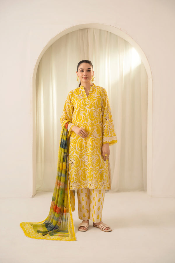 Amal Embroidered Lawn 3 Piece Suit ALL153