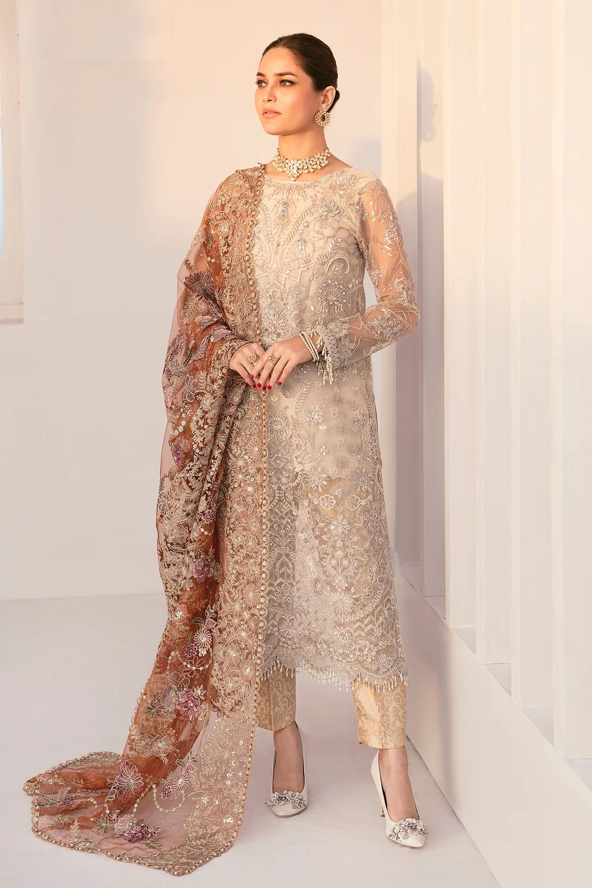 Baroque Chantelle Net Wedding Wear 50” Length CH11-03 BAR50