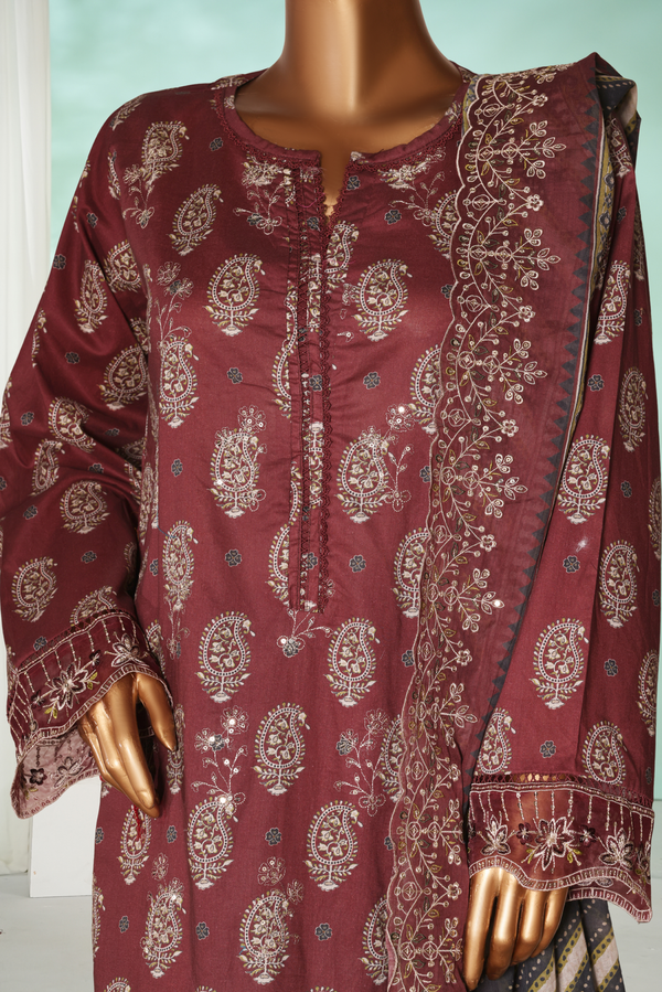 Bin Saeed Chikankari Lawn 3 Piece Suit BIN225