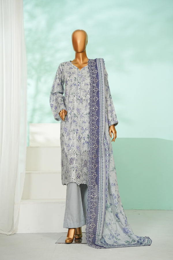 Bin Saeed Chikankari Lawn 3 Piece Suit BIN227
