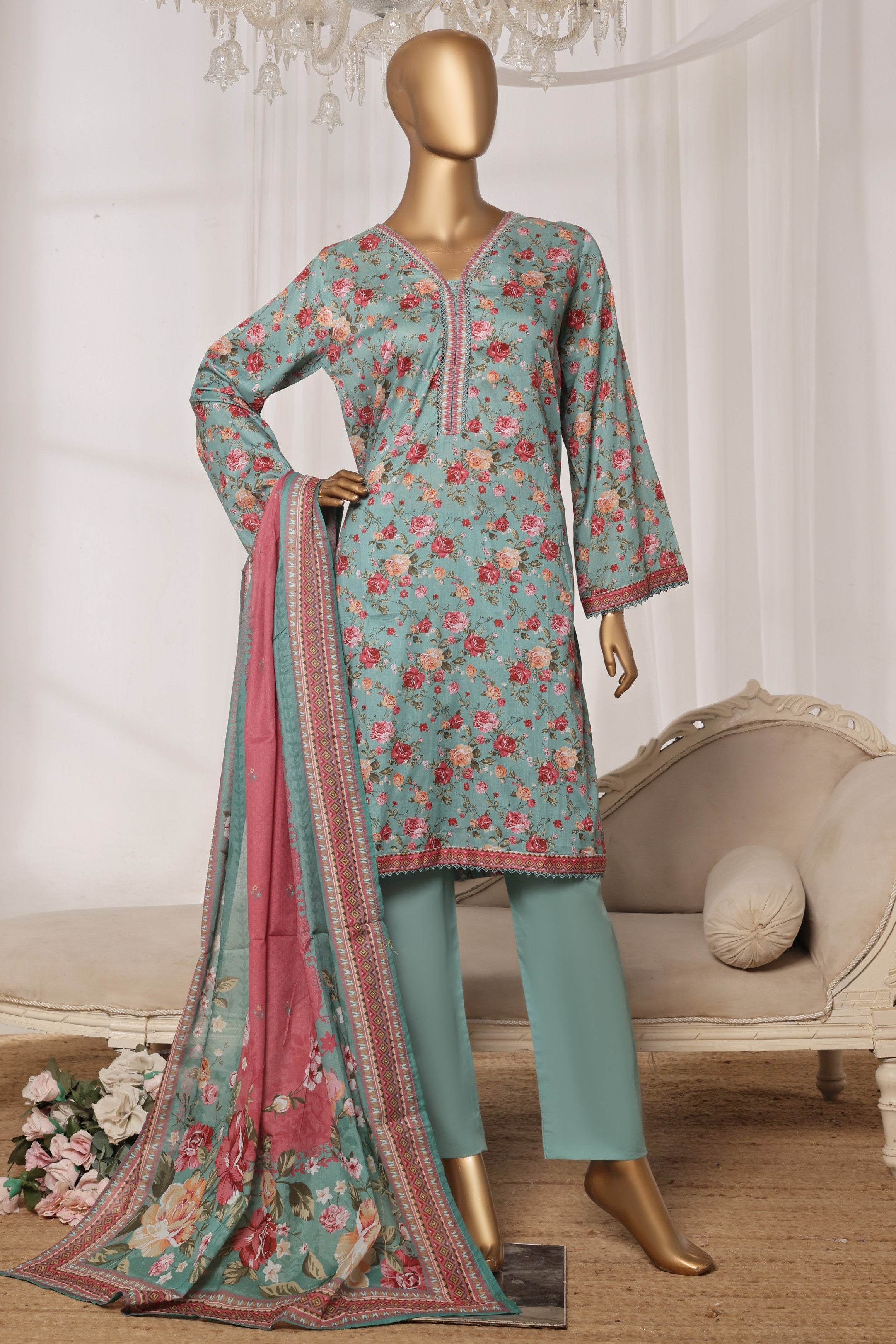 Bin Saeed Lawn 3 Piece Suit BIN208