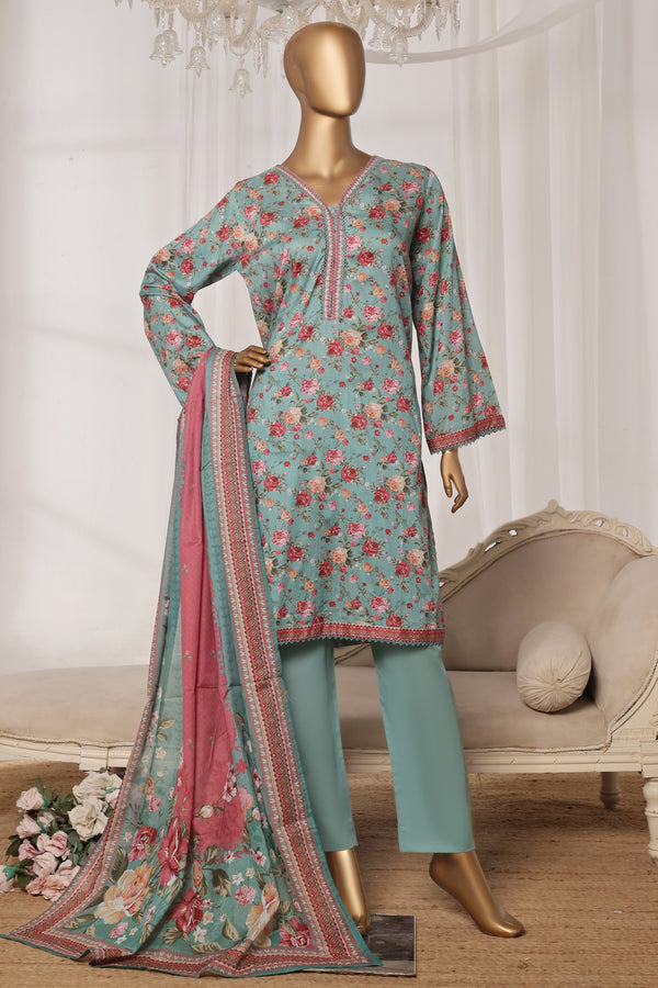 Bin Saeed Lawn 3 Piece Suit BIN208