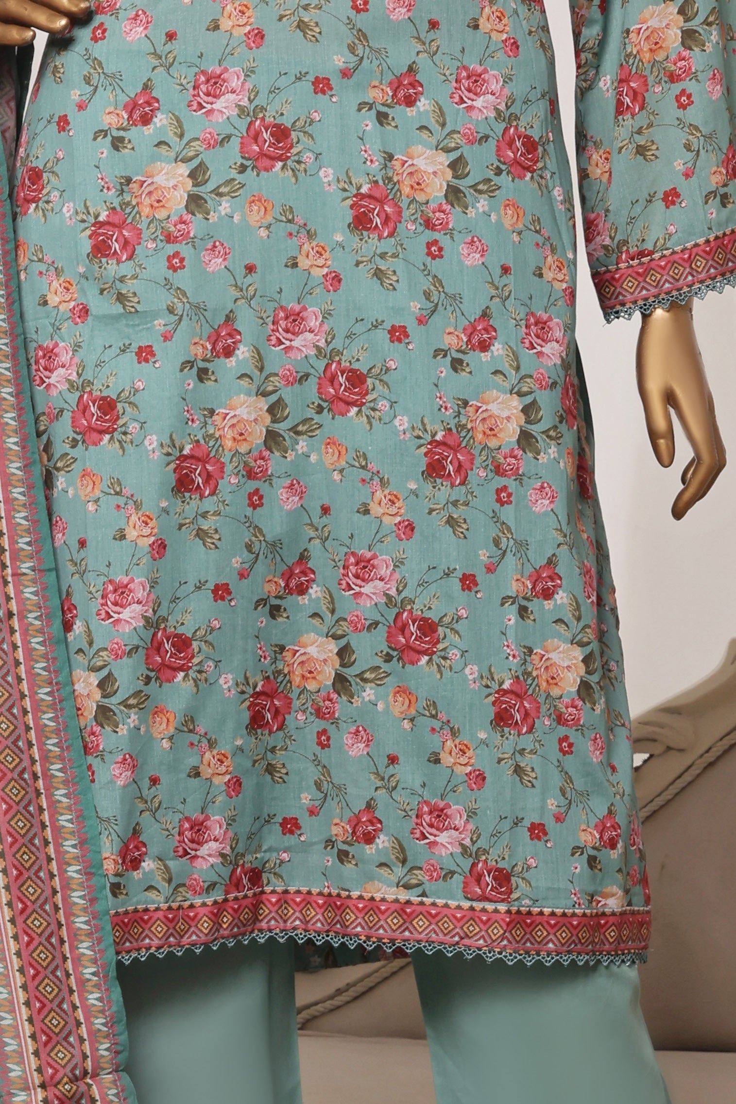 Bin Saeed Lawn 3 Piece Suit BIN208