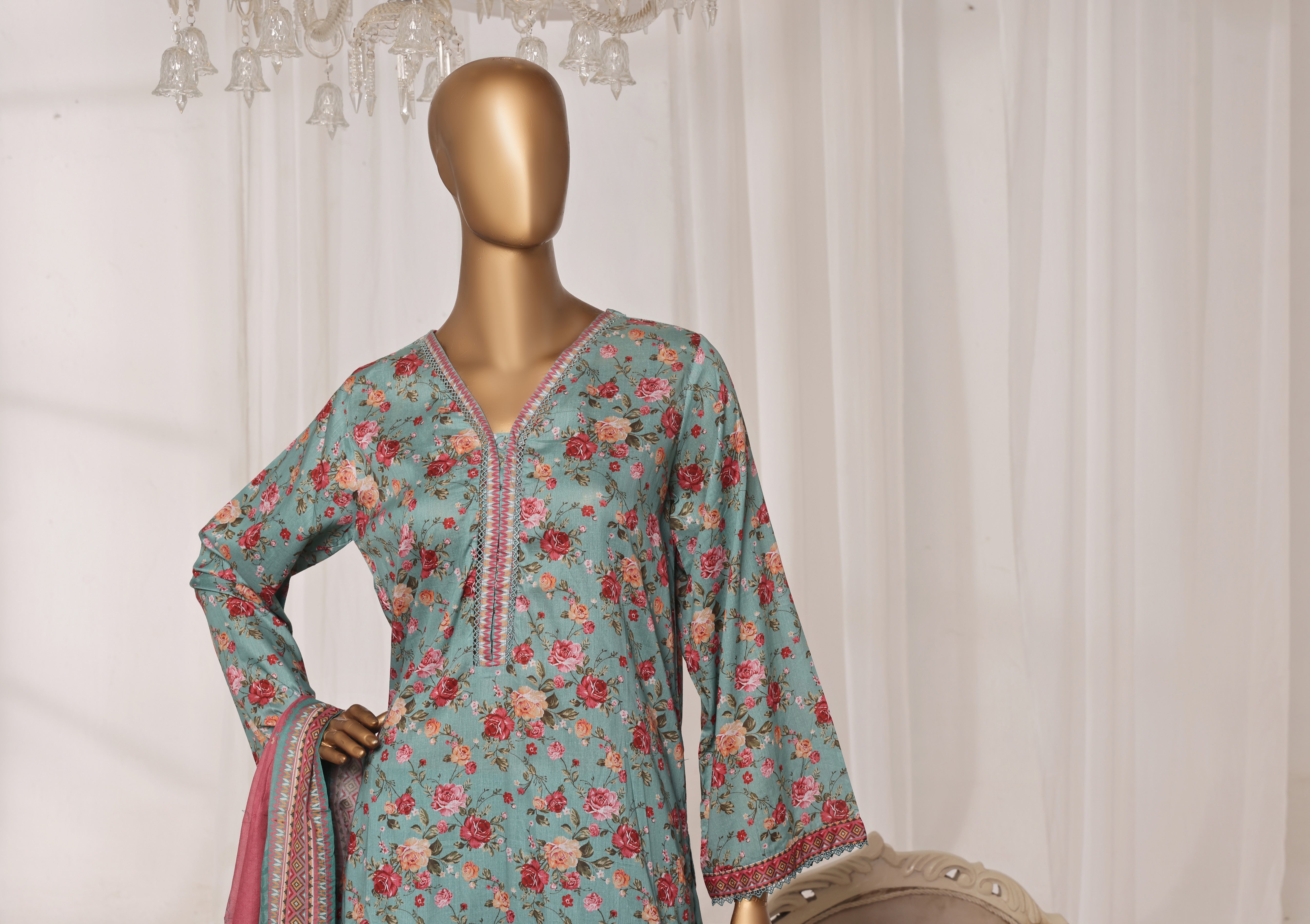 Bin Saeed Lawn 3 Piece Suit BIN208