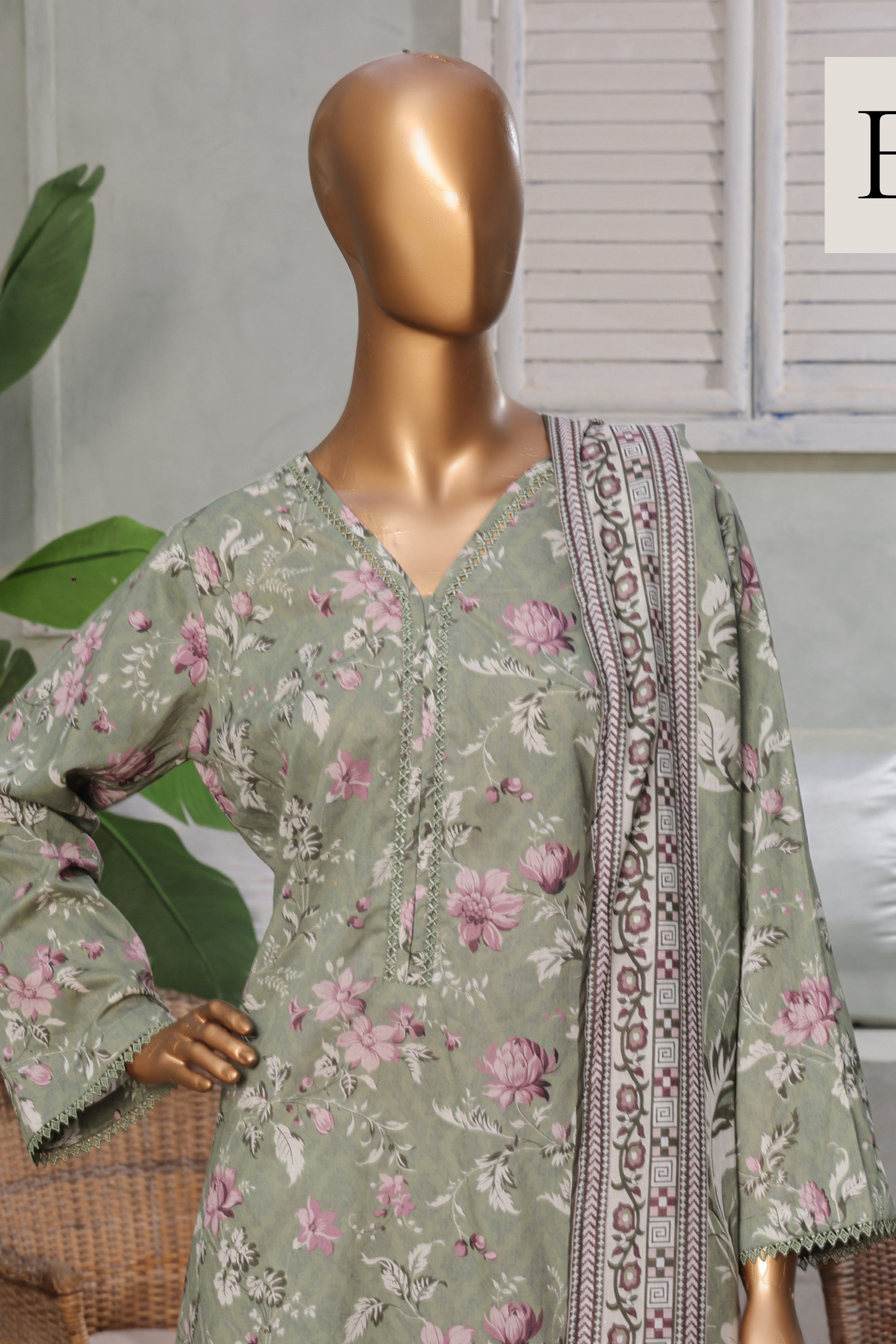 Bin Saeed Lawn 3 Piece Suit BIN210