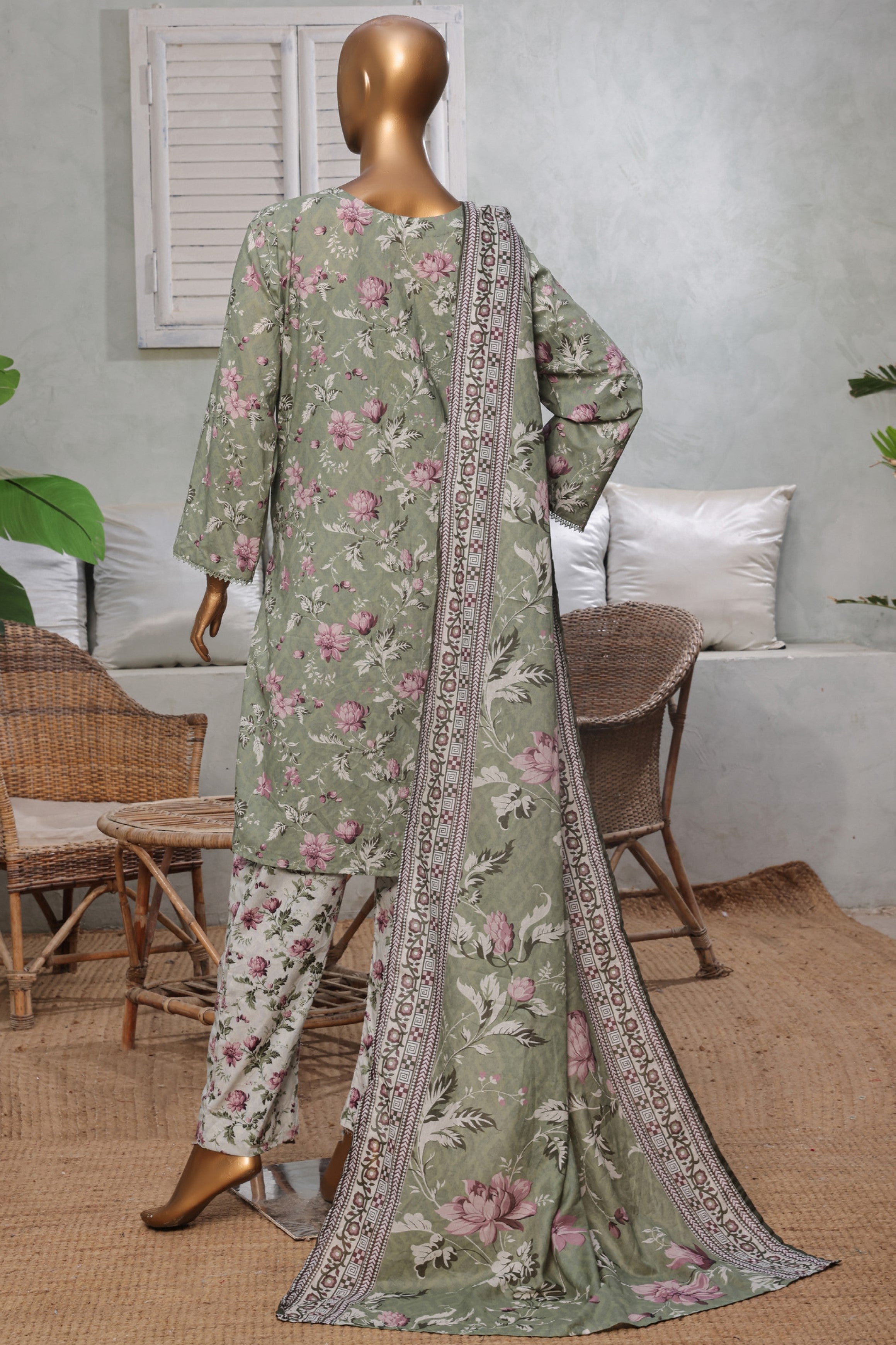 Bin Saeed Lawn 3 Piece Suit BIN210
