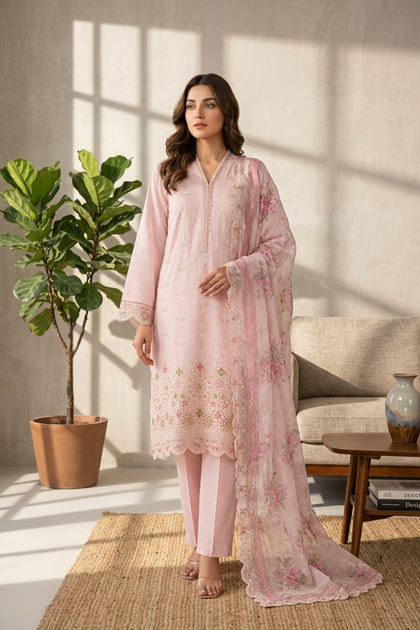 Bin Saeed Luxury Lawn 3 Piece Suit BIN220