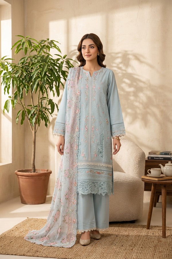 Bin Saeed Luxury Lawn 3 Piece Suit BIN223