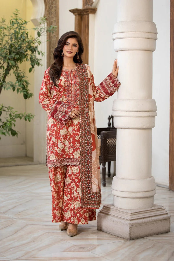 Bin Tayyab Embroidered Lawn 3 Piece Suit BIT05