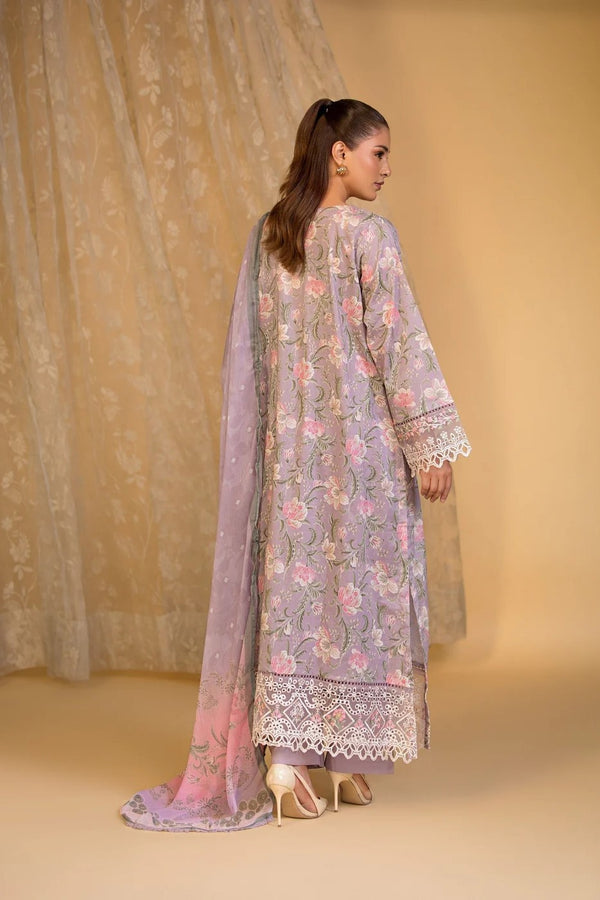 Bin Tayyab Embroidered Lawn 3 Piece Suit BIT04