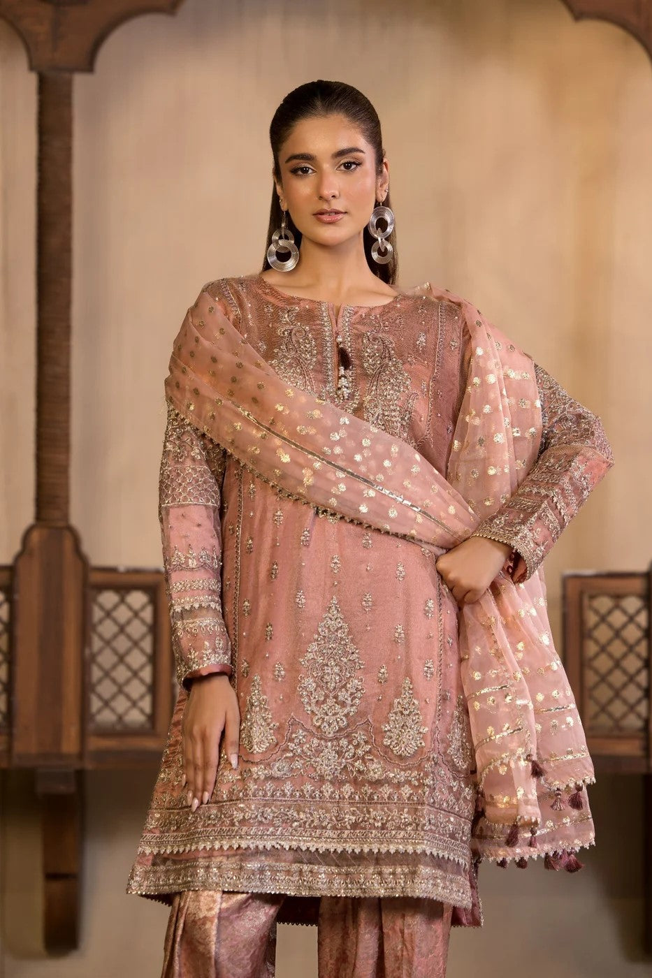 Bin Tayyab Embroidered Farshi Shalwar Wedding Wear BIT01
