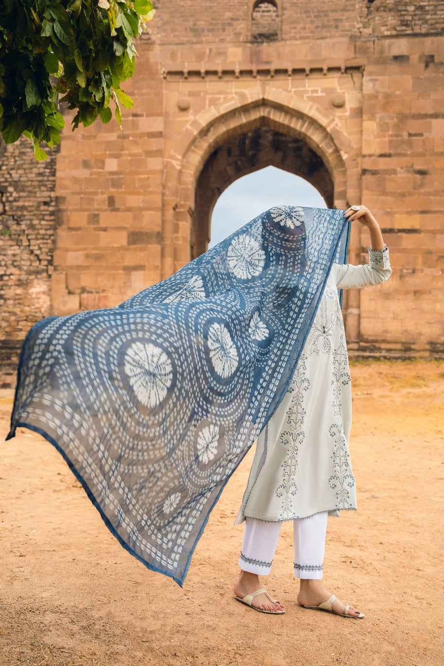 Casual Lite Embroidered Cotton 3 Piece Suit CAS07