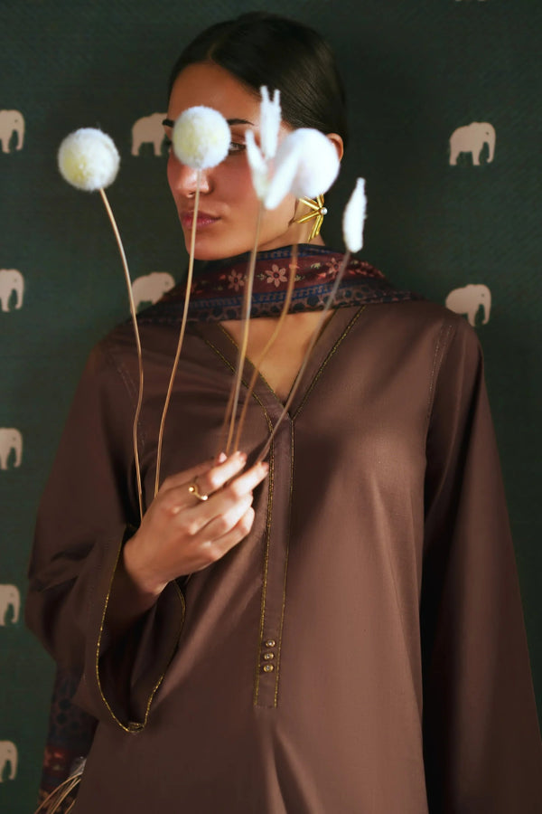 Casual Lite Cotton Solids Caffira 3 Piece Suit CAS57