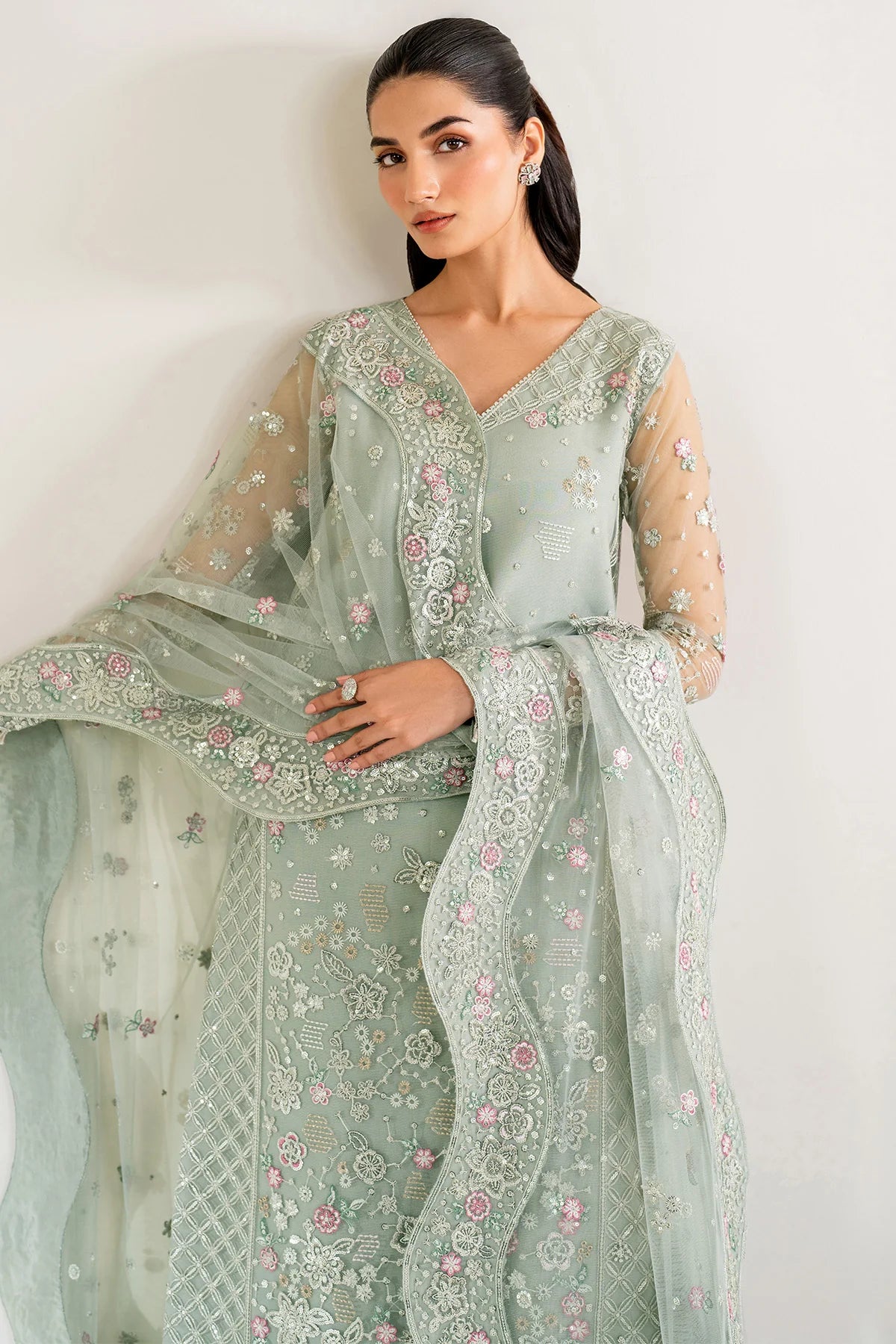 Farasha Embroidered Net Wedding Wear Florenca FAR14