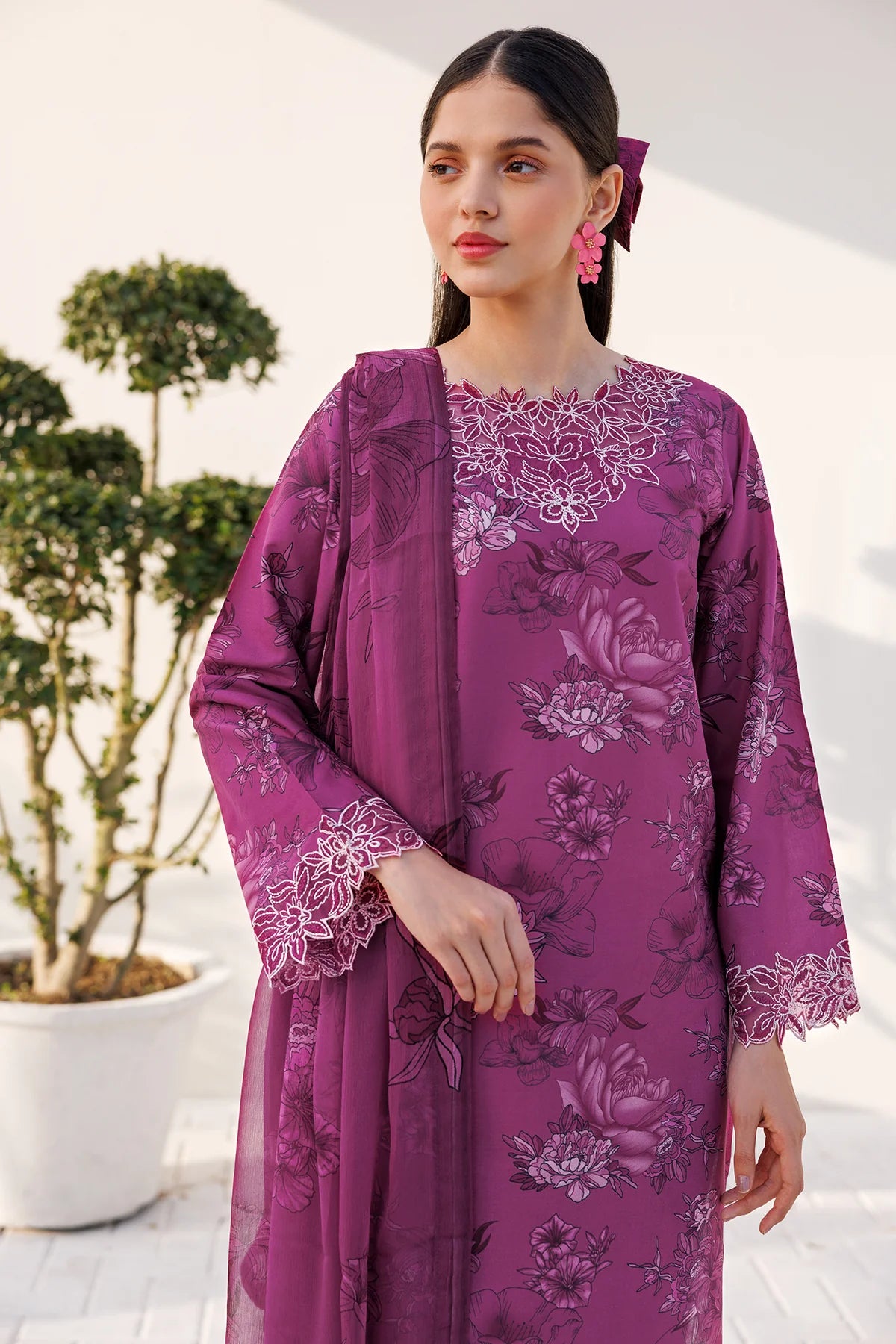 Farasha Lawn Berry Burst 3 Piece Suit FAR06