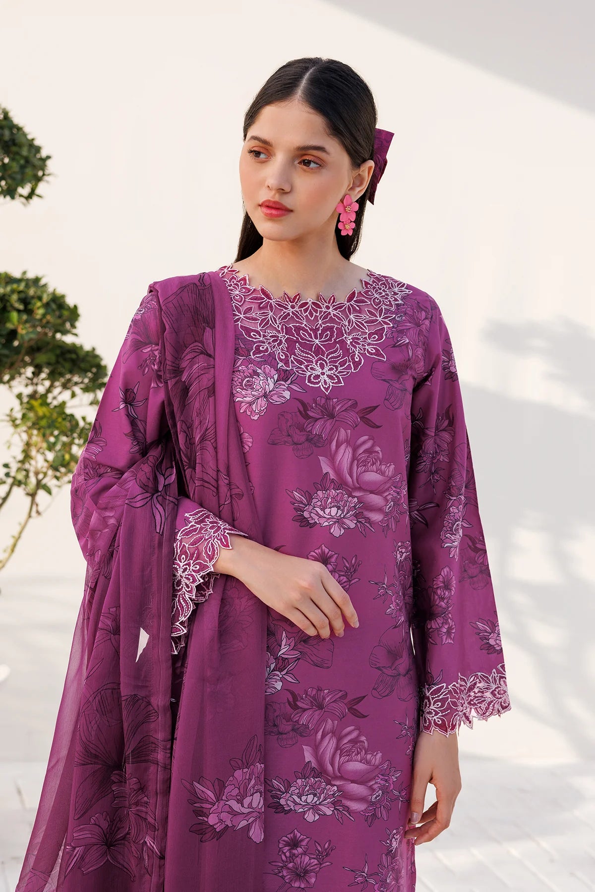 Farasha Lawn Berry Burst 3 Piece Suit FAR06