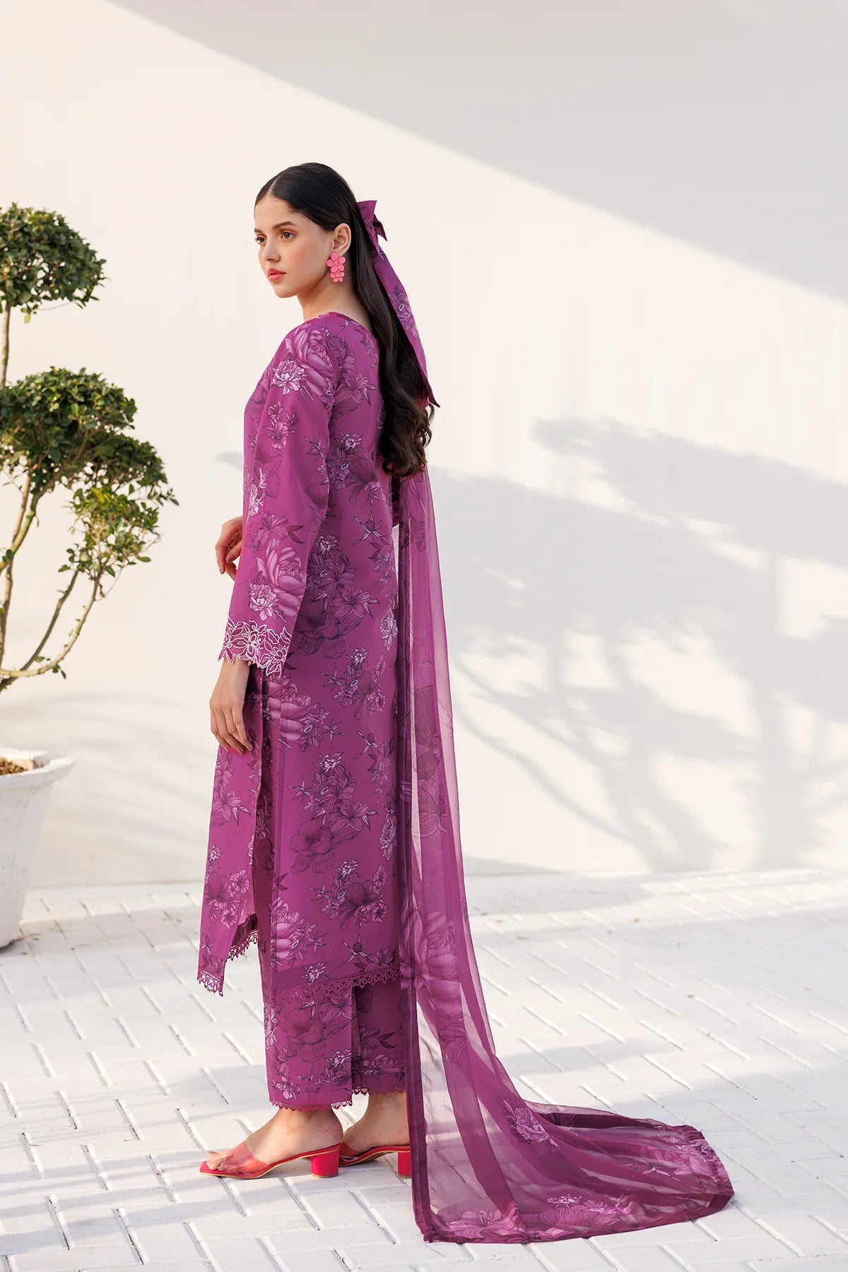 Farasha Lawn Berry Burst 3 Piece Suit FAR06