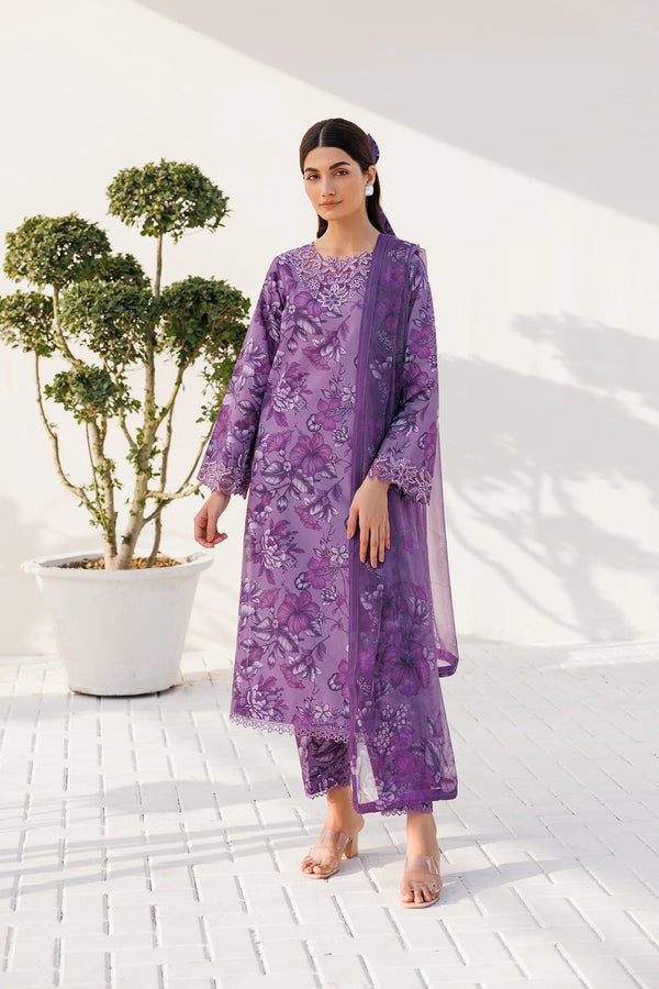 Farasha Lawn Vivid Purple 3 Piece Suit FAR08