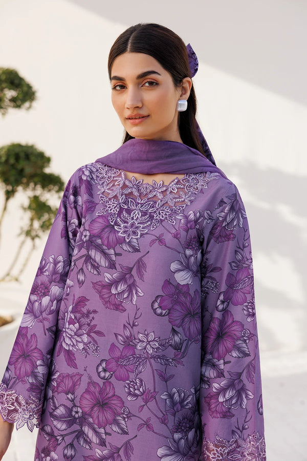 Farasha Lawn Vivid Purple 3 Piece Suit FAR08