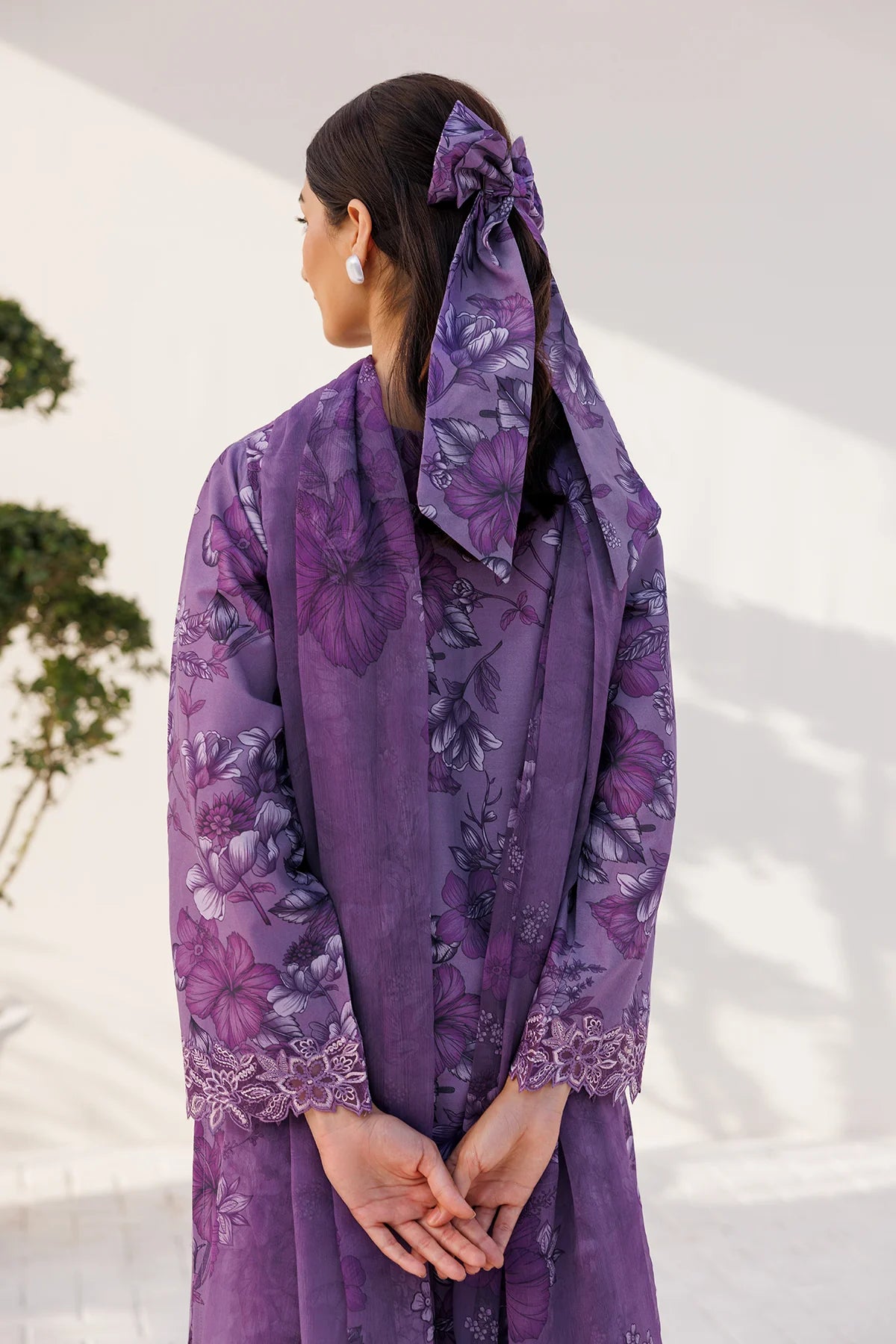 Farasha Lawn Vivid Purple 3 Piece Suit FAR08