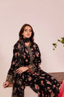 Farasha Lawn Black Scarlet 4 Piece Suit FAR09