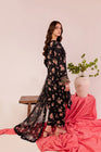 Farasha Lawn Black Scarlet 4 Piece Suit FAR09