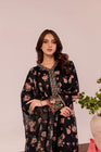 Farasha Lawn Black Scarlet 4 Piece Suit FAR09