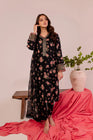 Farasha Lawn Black Scarlet 4 Piece Suit FAR09