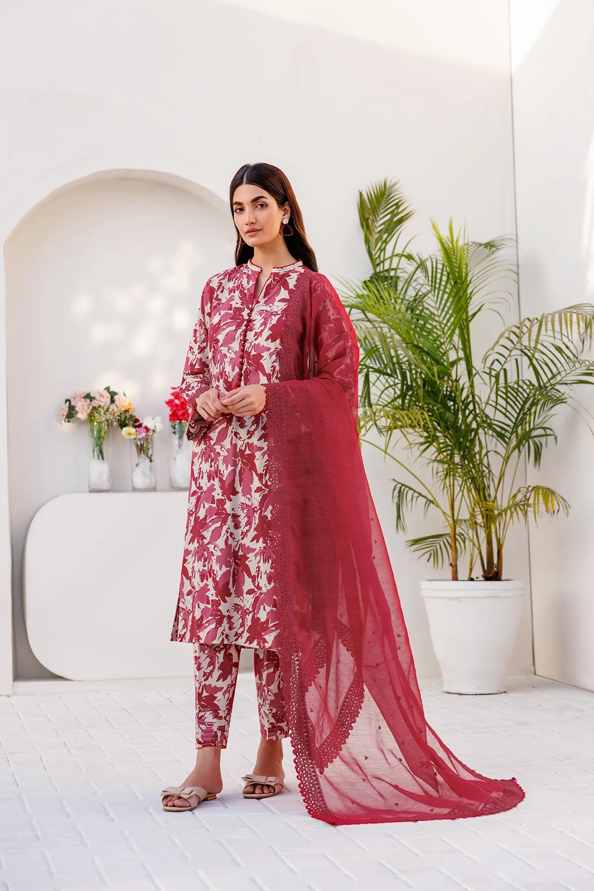 Farasha Lawn Jasmine Rose 3 Piece Suit FAR10