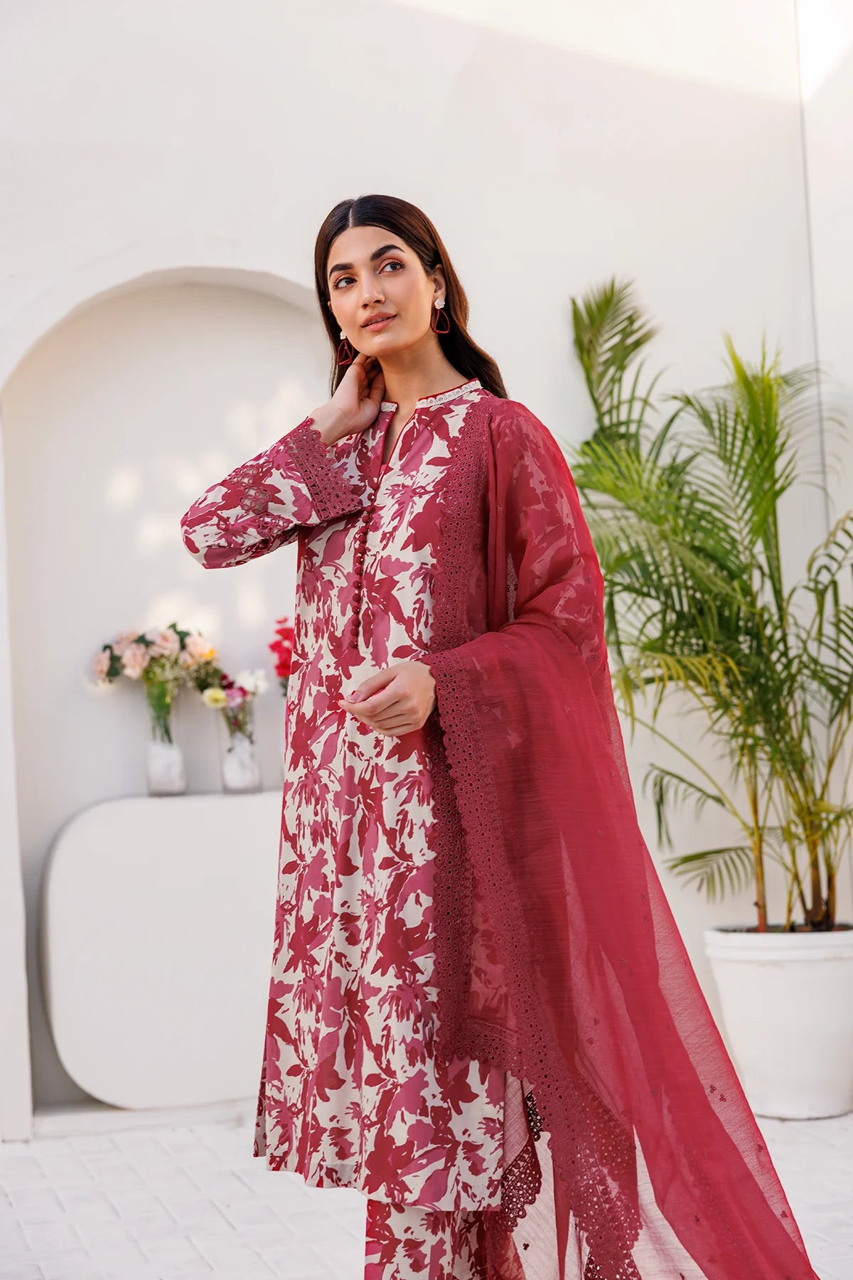 Farasha Lawn Jasmine Rose 3 Piece Suit FAR10