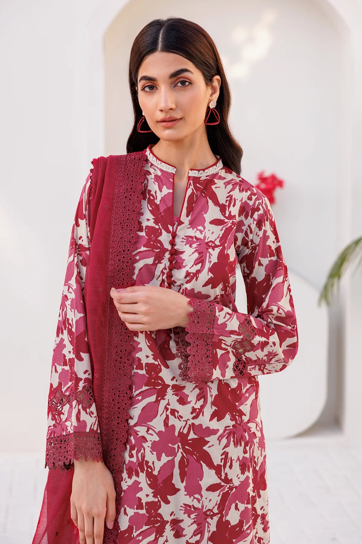 Farasha Lawn Jasmine Rose 3 Piece Suit FAR10