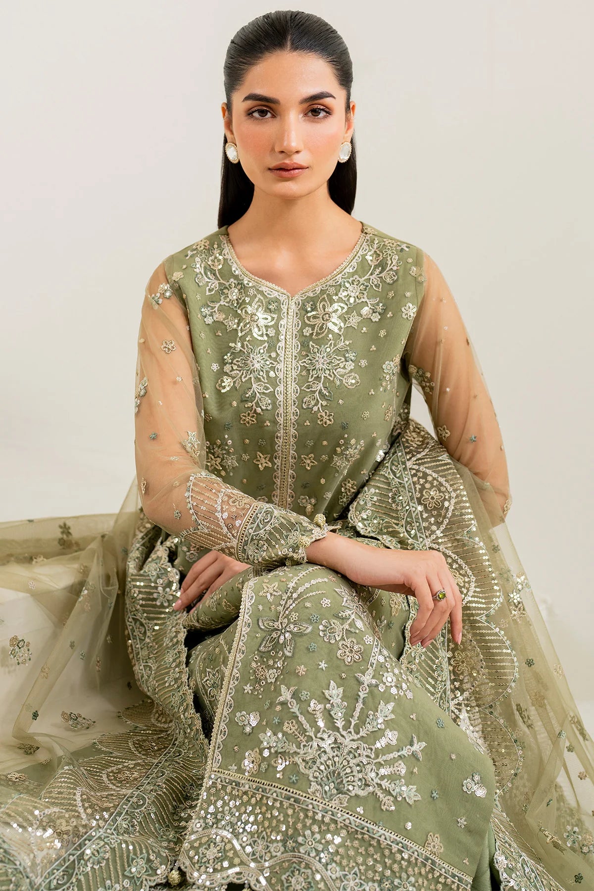 Farasha Embroidered Net Wedding Wear Perry FAR15