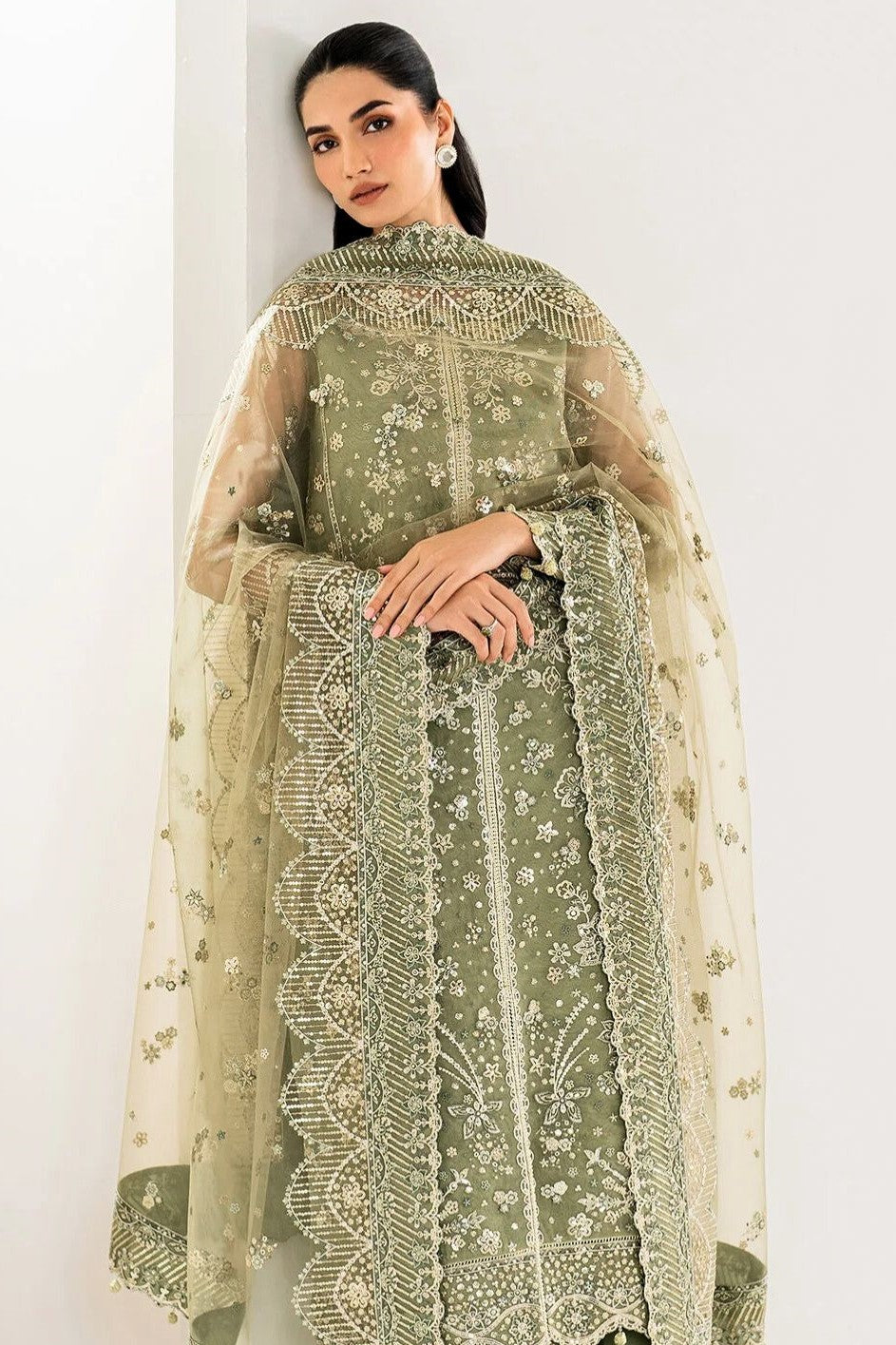 Farasha Embroidered Net Wedding Wear Perry FAR15