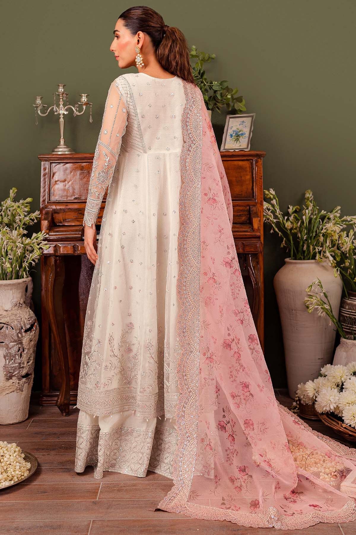 Farasha Embroidered Net Wedding Wear Dress Isabel FAR18