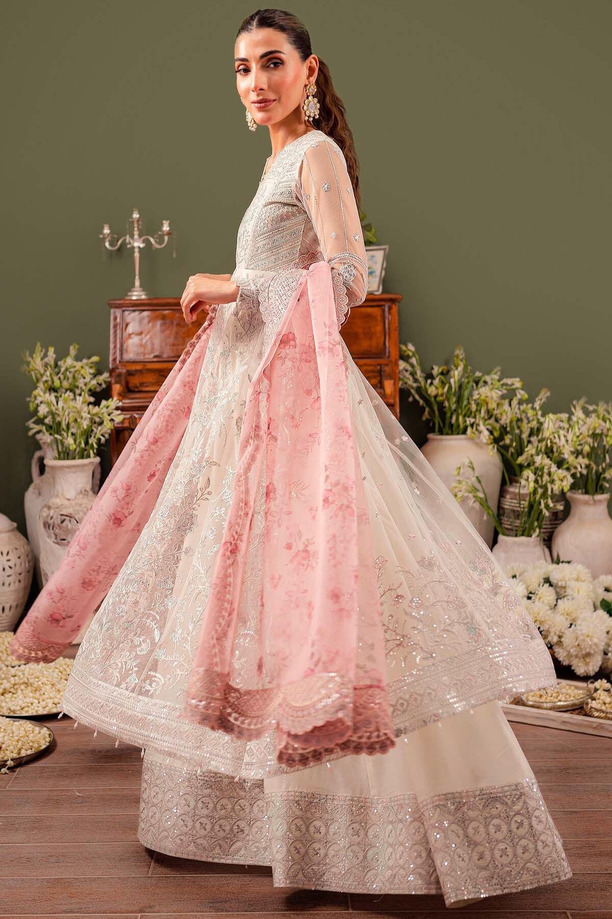 Farasha Embroidered Net Wedding Wear Dress Isabel FAR18