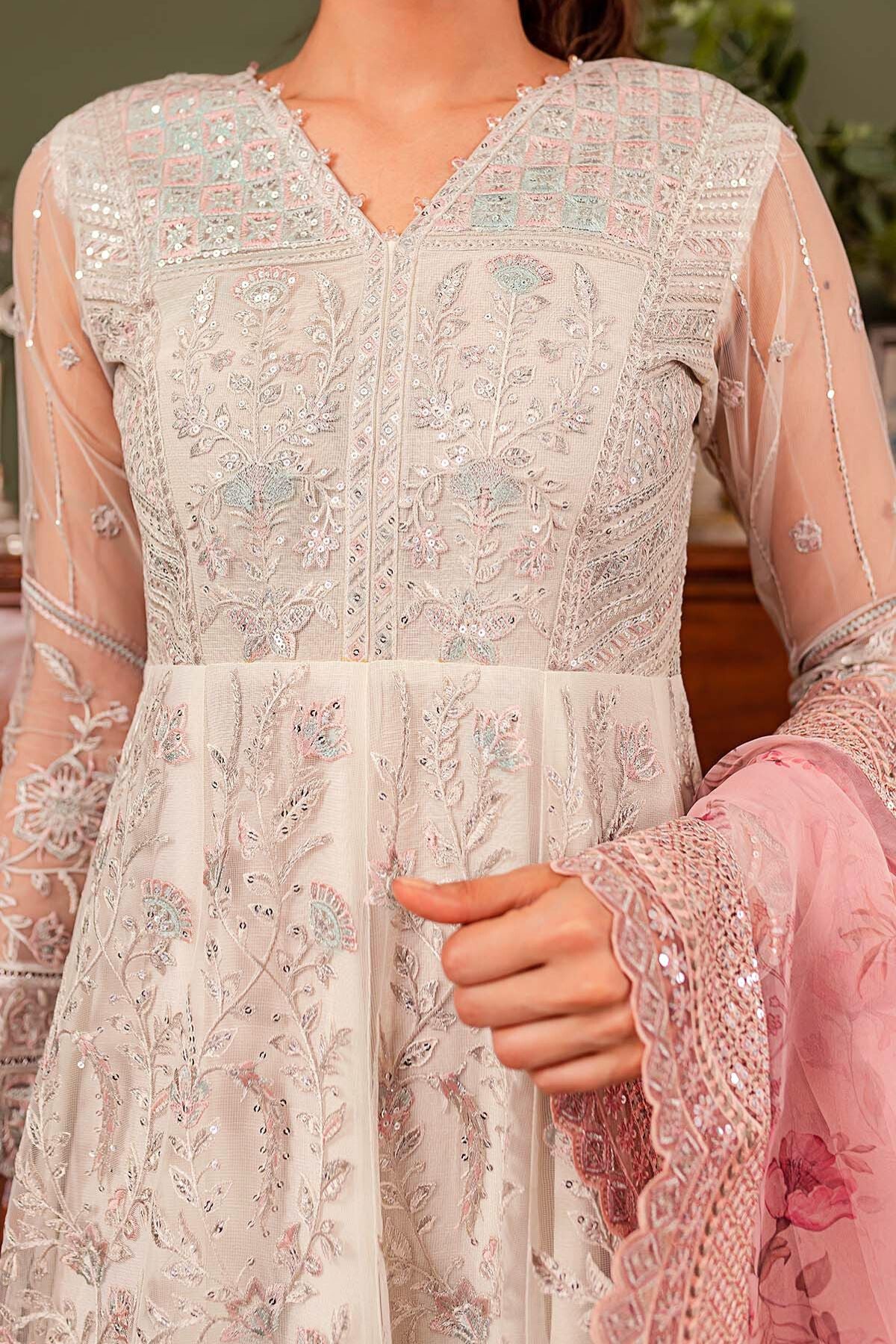 Farasha Embroidered Net Wedding Wear Dress Isabel FAR18