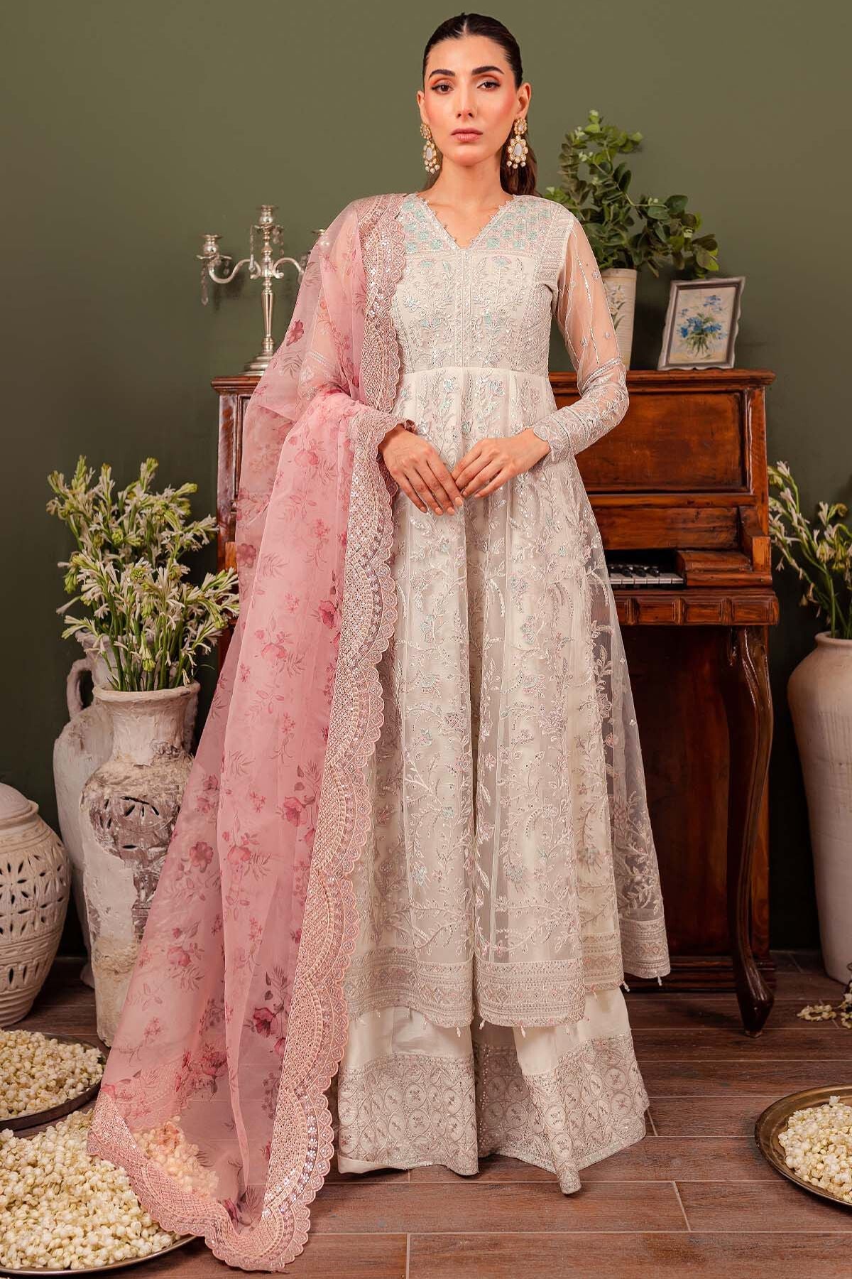 Farasha Embroidered Net Wedding Wear Dress Isabel FAR18