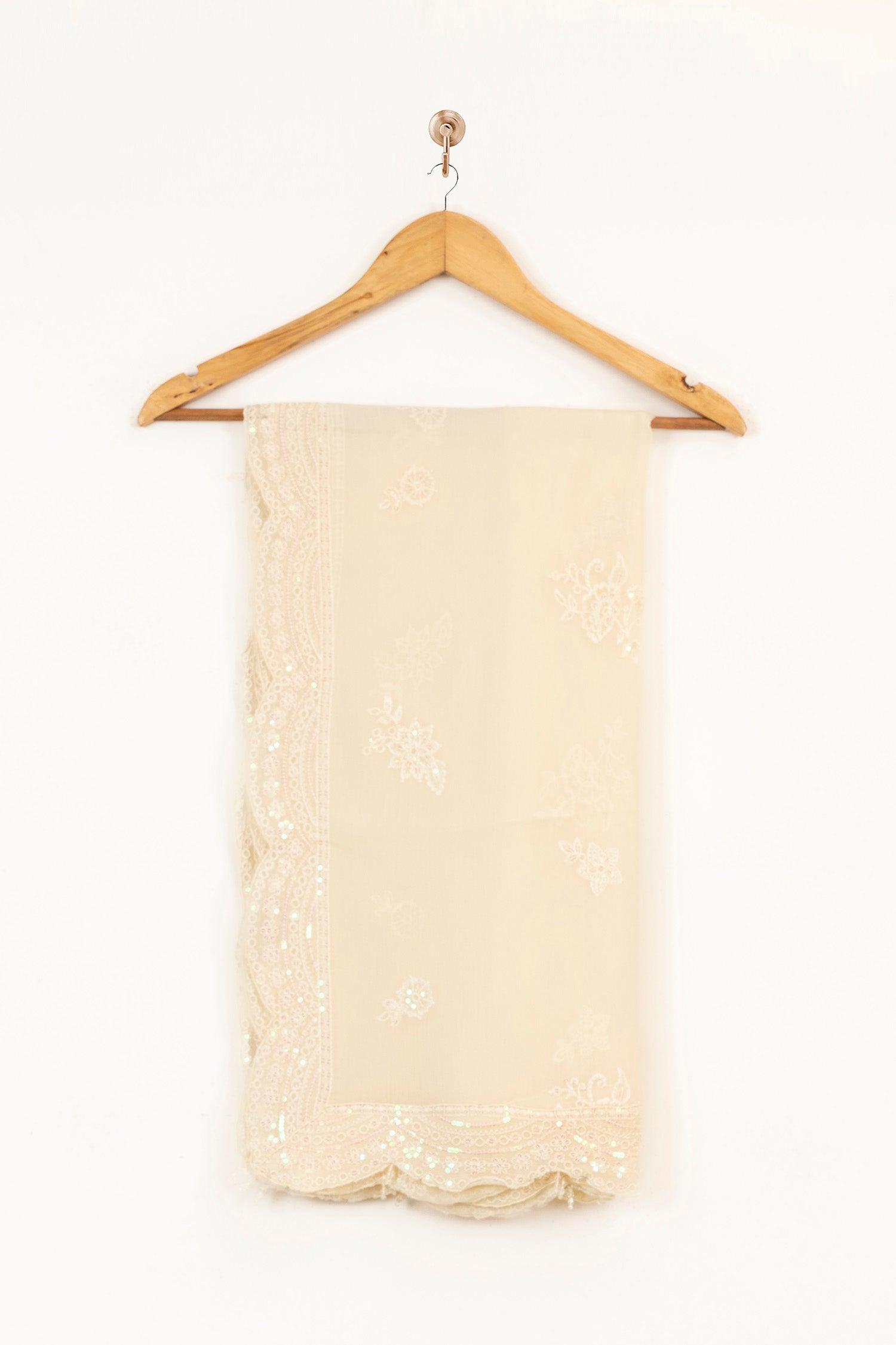 Farasha Embroidered Chiffon Wedding Wear Dove FAR16