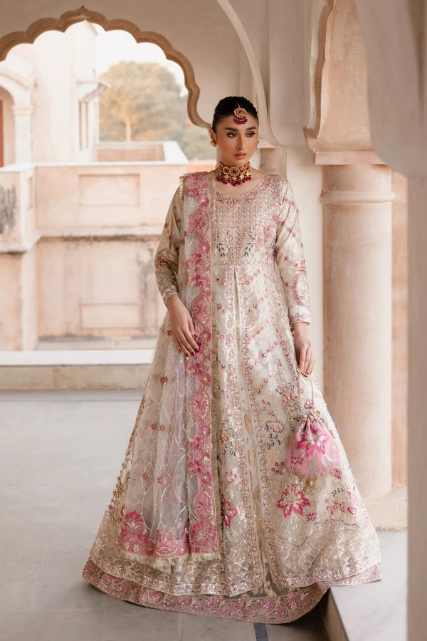 Haseens Shanzay Wedding Wear Net Maxi Dress HAS22