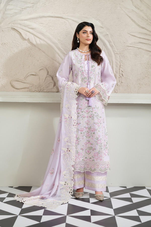Heeras Embroidered Viscose 3 Piece Suit HEE78