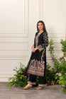 Heeras Embroidered Linen 3 Piece Suit HEE02
