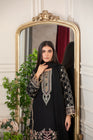 Heeras Embroidered Linen 3 Piece Suit HEE02