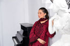 Heeras Embroidered Viscose 3 Piece Suit HEE46