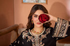 Heeras Embroidered Linen 3 Piece Suit HEE19