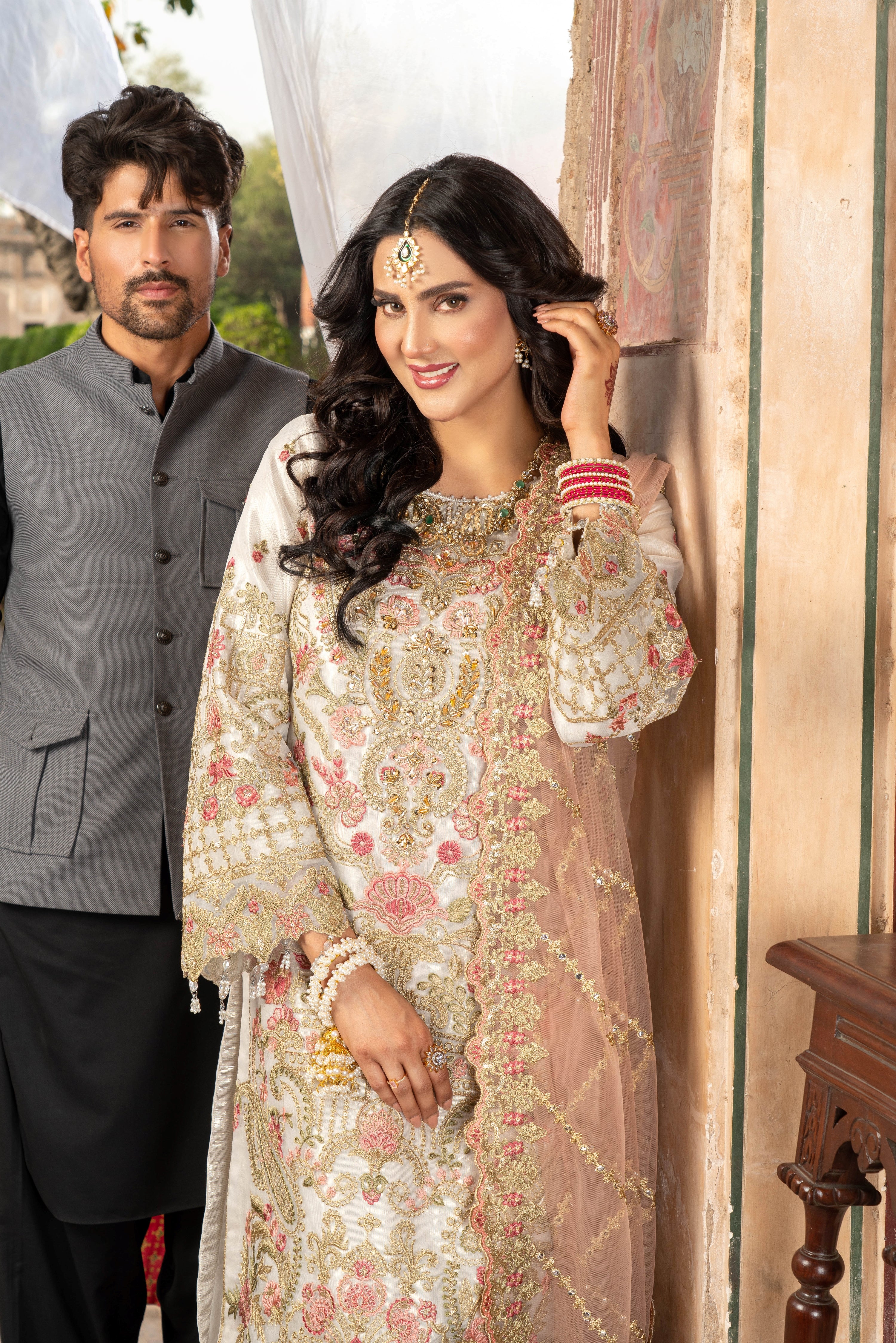 Imrozia Embellished Organza Wedding Wear Hikayat IMR247