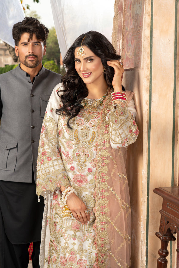 Imrozia Embellished Organza Wedding Wear Hikayat IMR247