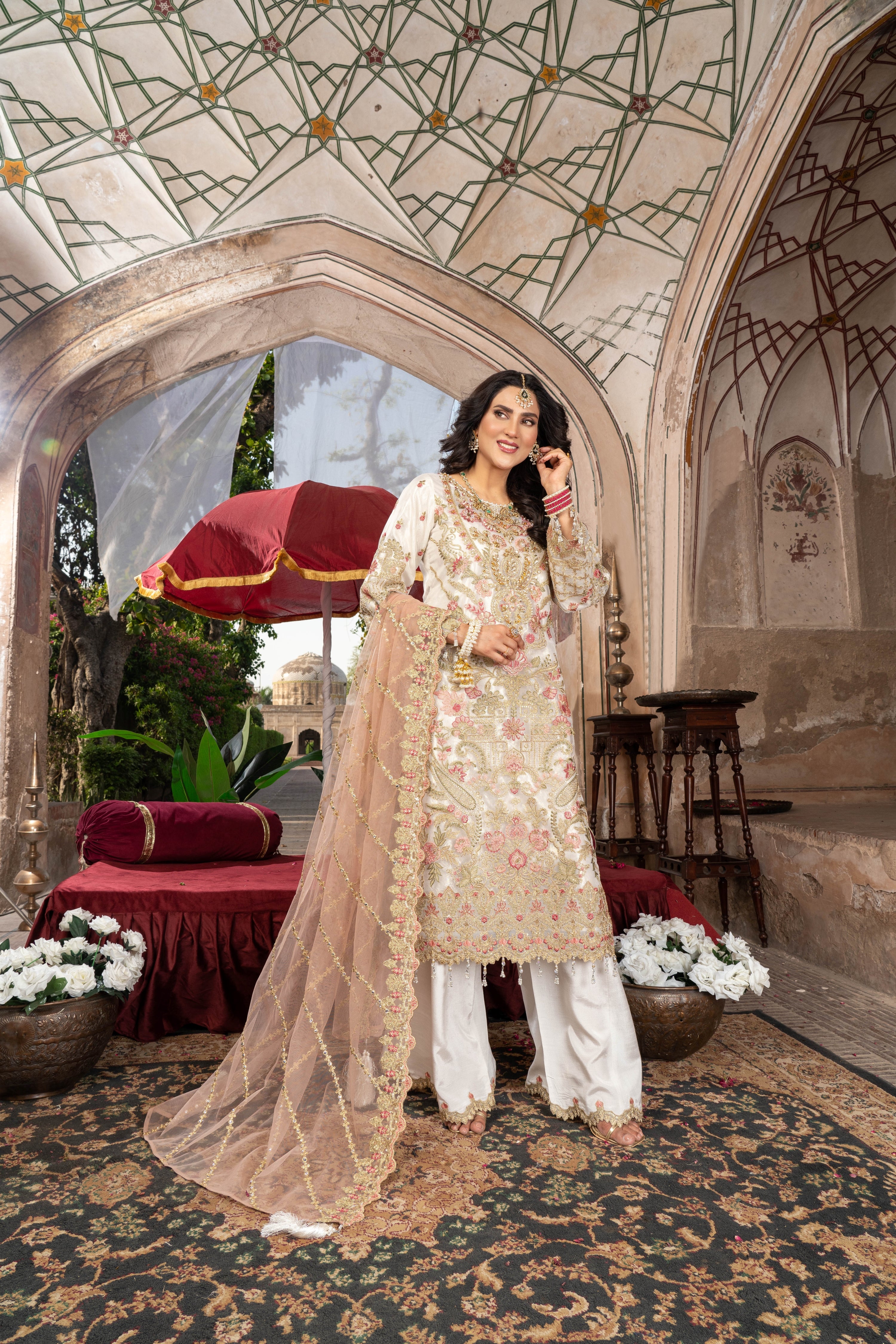 Imrozia Embellished Organza Wedding Wear Hikayat IMR247